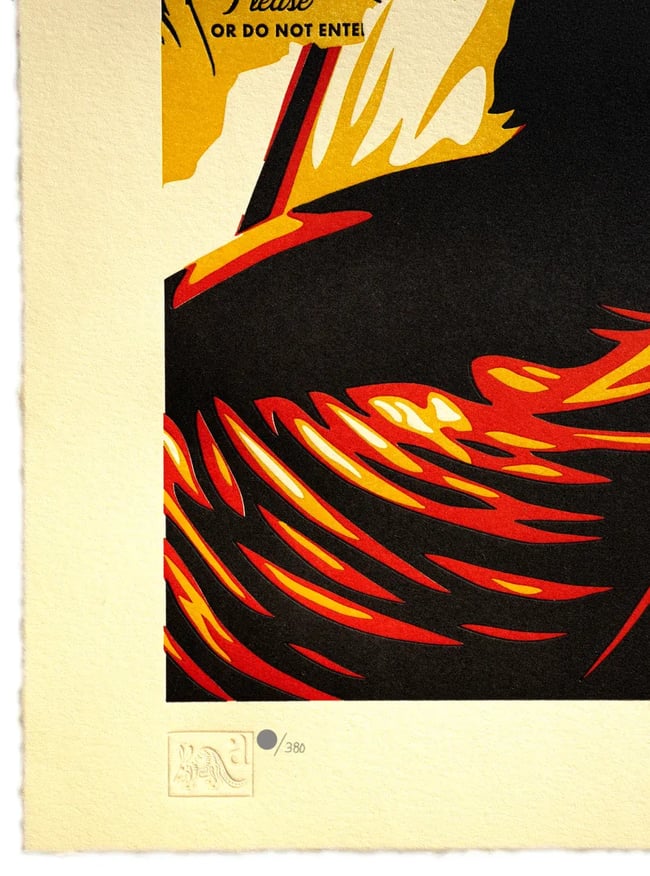 Shepard Fairey Obey Welcome Visitors Letterpress