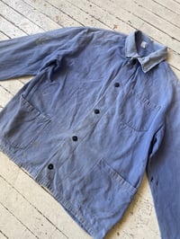 Image 2 of Faded Bleu de Travail European Chore Jacket Size S-M