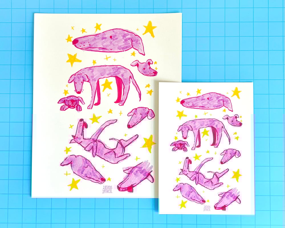 Image of Silly greyhound print
