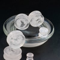 Image 1 of 8-50MM - GHOST - Smoke Plugs - Epoxy Resin - Made to order - 8-50MM - Stretched Ears - Double Flare 