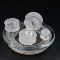 Image 2 of 8-50MM - GHOST - Smoke Plugs - Epoxy Resin - Made to order - 8-50MM - Stretched Ears - Double Flare 