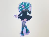 Image 1 of Skater Scout Sailor Neptune on Roller Skates Sticker