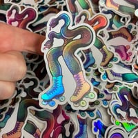 Image 1 of Snakes in Skates Rainbow Holographic Sticker