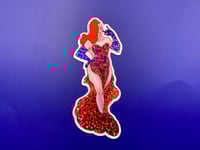 Image 2 of Jessica Rabbit - Classic Red Dress Glitter Sticker
