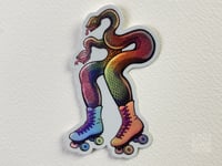 Image 2 of Snakes in Skates Rainbow Holographic Sticker
