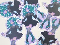 Image 3 of Skater Scout Sailor Neptune on Roller Skates Sticker