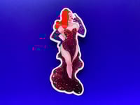 Image 3 of Jessica Rabbit - Classic Red Dress Glitter Sticker
