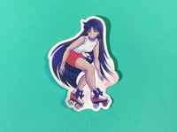 Skater Scout Sailor Mars on Roller Skates Sticker