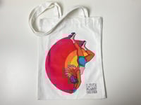 Image 1 of Rainbow Handstand Roller Skater  - Cotton Canvas Tote Bag