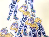 Image 2 of Skater Scout Sailor Uranus on Roller Skates Sticker