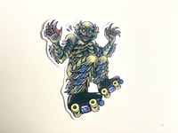 Image 3 of Creature from the Black Lagoon Roller Skater Sticker