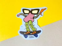 Image 1 of Pickin’ Up Speed Gross Out Skateboarder Sticker