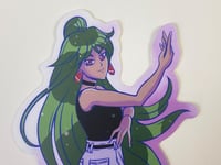 Image 2 of Skater Scout Sailor Pluto on Rollerskates Sticker