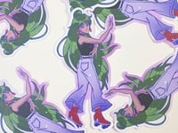 Image 3 of Skater Scout Sailor Pluto on Rollerskates Sticker