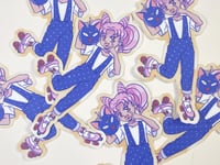 Image 3 of Skater Scout Sailor Chibi Moon on Roller Skates Sticker
