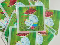 Image 1 of Amanita Mushroom Art Sticker
