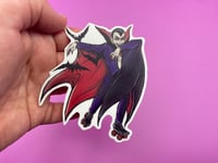 Image 1 of Dracula Roller Skater - Matte Waterproof Sticker - Classic horror monster