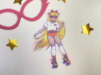 Image 2 of Skater Scout Sailor Venus on Roller Skates Sticker
