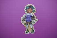 Image 2 of Pumpkin Head Roller Skater - Spooky Cute Halloween Sticker