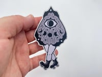 Image 1 of Spirit Board Planchette on Roller Skates - Vinyl Sticker