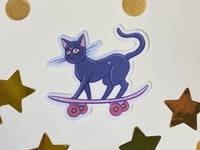 Image 2 of Sailor Moon Skater Cats - Luna and Artemis Stickers