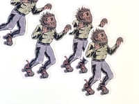 Image 3 of The Wolfman Roller Skater Sticker