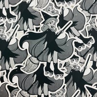 Image 2 of Spellbound Skate Witch - Retro Roller Skating Sticker