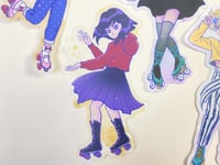 Image 3 of Skater Scouts Sailor Moon Outer Senshi Sticker Set