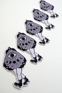 Image 3 of Spirit Board Planchette on Roller Skates - Vinyl Sticker