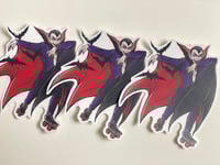 Image 4 of Dracula Roller Skater - Matte Waterproof Sticker - Classic horror monster