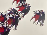 Image 5 of Dracula Roller Skater - Matte Waterproof Sticker - Classic horror monster