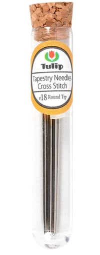 Image 2 of Tulip Needles for Tapestry Cross Stitch Gold Plated Large Eye Tip Size 18 Needles 6 per pkg.
