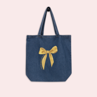 Image 1 of Yellow Ribbon Denim denim tote bag