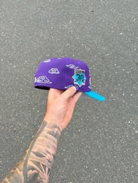 Image 5 of MULTI TONE  PURPLE FLORIDA MARLINS CUSTOM FITTED CAP