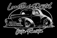 Image 2 of Willys Coupe Pro Street B&W T-shirt