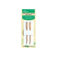Gold Tapestry Needles Bent Tip Jumbo for Finishing Knitting Crochet Projects 2 needles