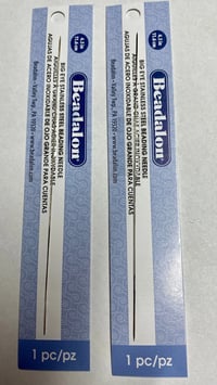 2 Big Eye Beading Needles Beadalon 4.5 inches Two Needles