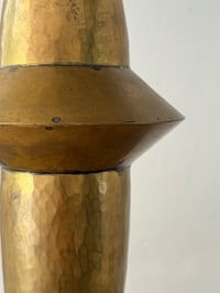 Image 5 of Pair of Large Art Deco Brass Candleholders