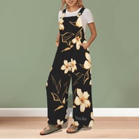 Image 1 of Women's Hibiscus Print LumberJack Jumpsuit