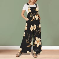 Image 3 of Women's Hibiscus Print LumberJack Jumpsuit