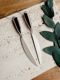 Image 1 of Montana agate long dangles