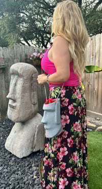 Image 5 of Moai Tiki Head Purse with Chain Strap