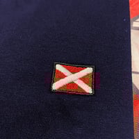 Image 2 of Embroidered Red Saltire T-Shirt (Navy)
