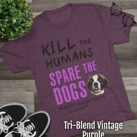 Image 3 of Spare the Dogs (St. Bernard) Tri-Blend Tee