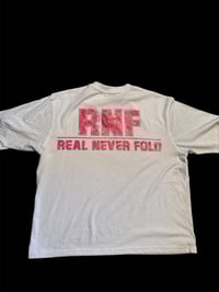 Image 2 of White & Pink rnf t- shirt with rhinestones 