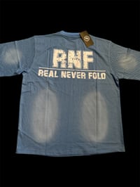 Image 2 of Blue rnf sun dried t- shirt with rhinestones 