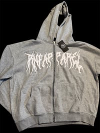 Image 1 of Grey rnf puff print hoodie 