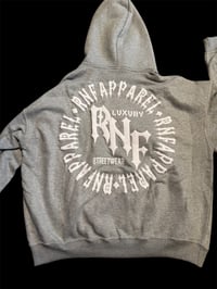 Image 2 of Grey rnf puff print hoodie 