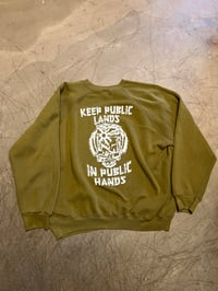 Image 3 of Public lands vintage green crewneck
