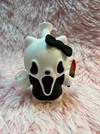 Image 9 of Scream Hello Kitty Silicone Bong Halloween Tobacco Pipe Girly Hand Pipe